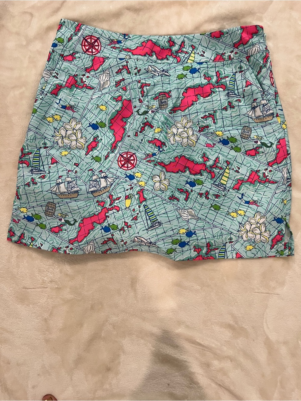 Vineyard Vines Athletic Skirt, British Virgin Islands print, Golf Skort Size 4